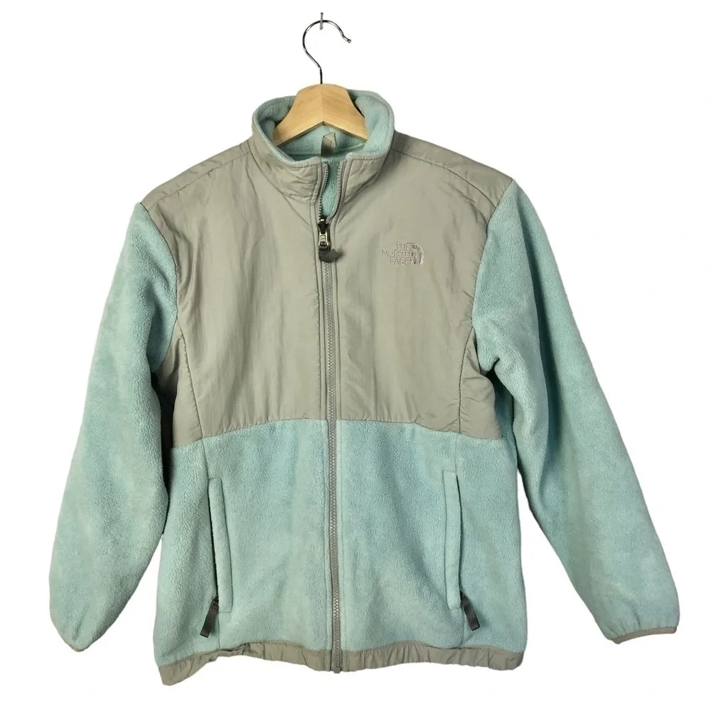 The North‎ Face Light Blue Fleece Full Zip Jacket L